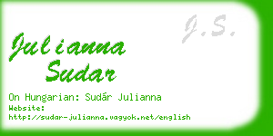 julianna sudar business card