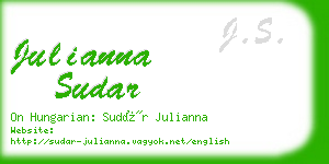 julianna sudar business card